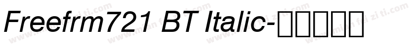 Freefrm721 BT Italic字体转换